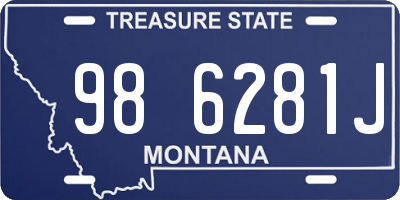 MT license plate 986281J