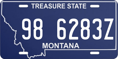 MT license plate 986283Z