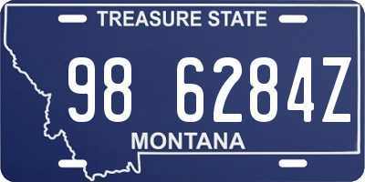 MT license plate 986284Z