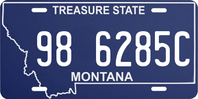 MT license plate 986285C
