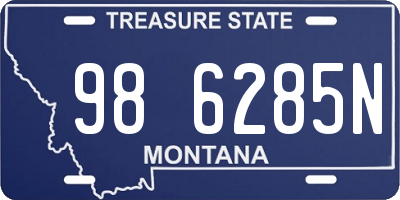 MT license plate 986285N