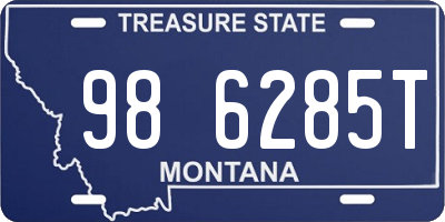 MT license plate 986285T