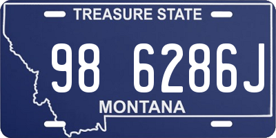 MT license plate 986286J