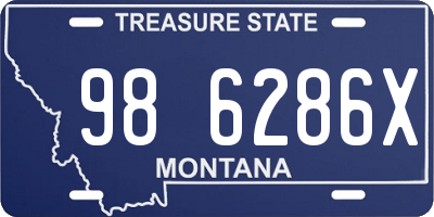 MT license plate 986286X