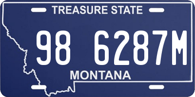 MT license plate 986287M