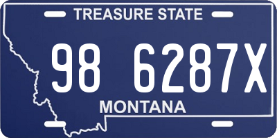 MT license plate 986287X