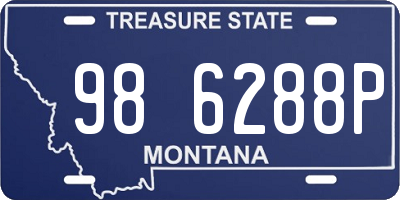 MT license plate 986288P