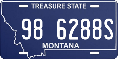 MT license plate 986288S