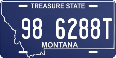 MT license plate 986288T