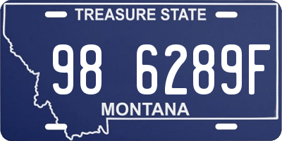 MT license plate 986289F