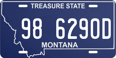 MT license plate 986290D