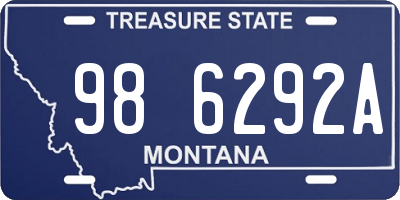 MT license plate 986292A