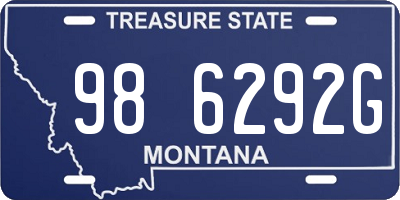 MT license plate 986292G