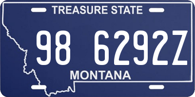 MT license plate 986292Z