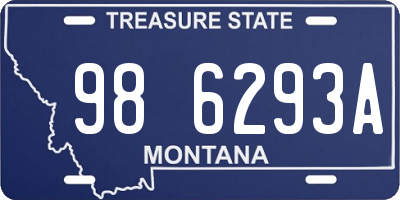 MT license plate 986293A