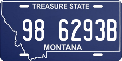 MT license plate 986293B