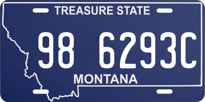 MT license plate 986293C