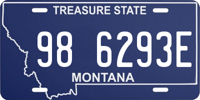 MT license plate 986293E