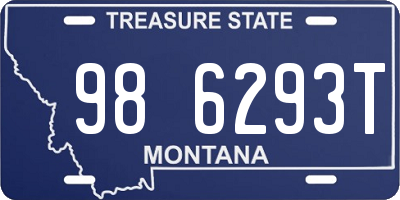 MT license plate 986293T