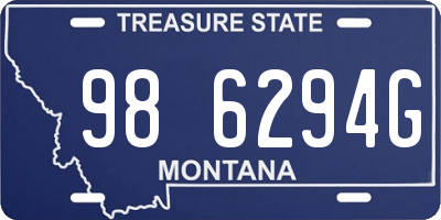 MT license plate 986294G