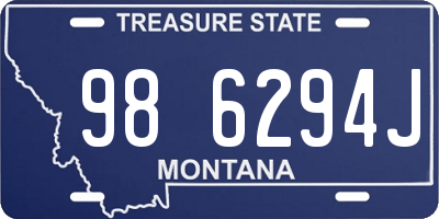 MT license plate 986294J