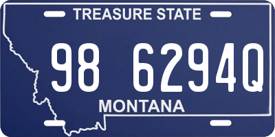 MT license plate 986294Q