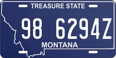 MT license plate 986294Z