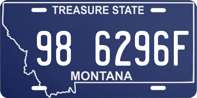 MT license plate 986296F