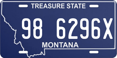 MT license plate 986296X