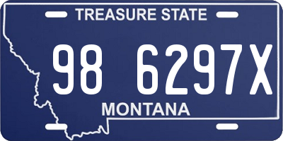 MT license plate 986297X