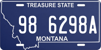 MT license plate 986298A