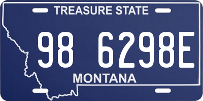 MT license plate 986298E