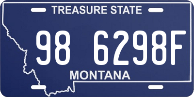 MT license plate 986298F