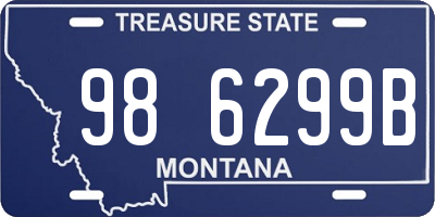 MT license plate 986299B