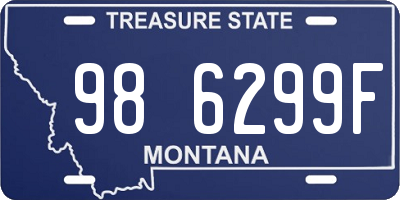 MT license plate 986299F
