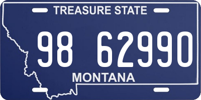 MT license plate 986299O