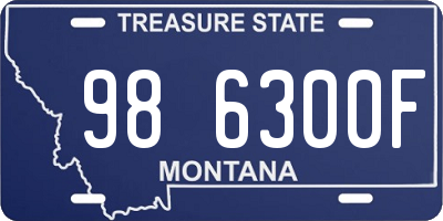 MT license plate 986300F