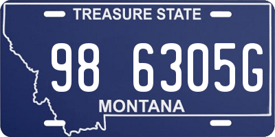 MT license plate 986305G