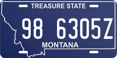 MT license plate 986305Z