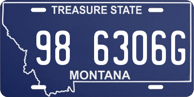MT license plate 986306G