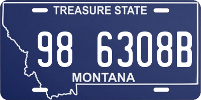 MT license plate 986308B
