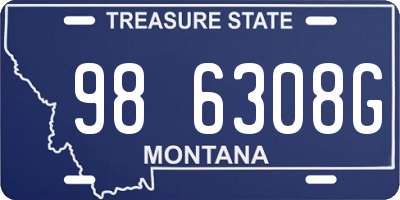 MT license plate 986308G