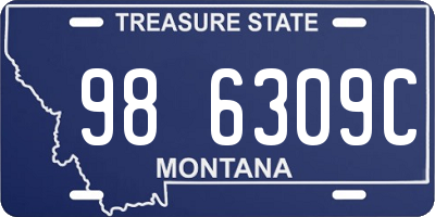 MT license plate 986309C