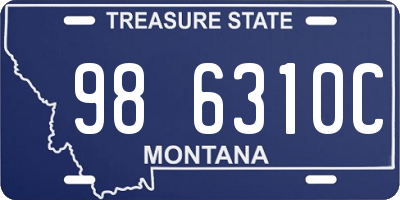 MT license plate 986310C