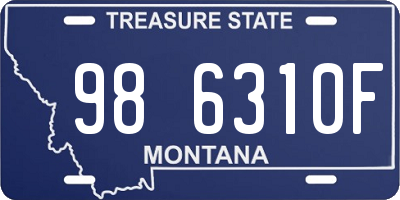MT license plate 986310F