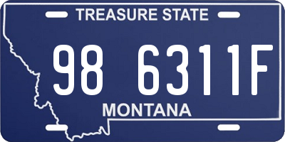 MT license plate 986311F