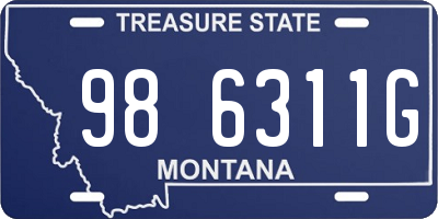 MT license plate 986311G