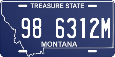 MT license plate 986312M