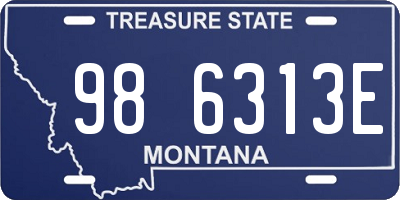 MT license plate 986313E
