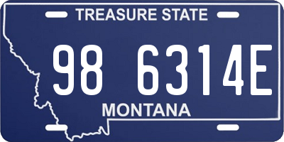 MT license plate 986314E